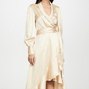 Zimmermann Super Eight Silk Wrap Dress